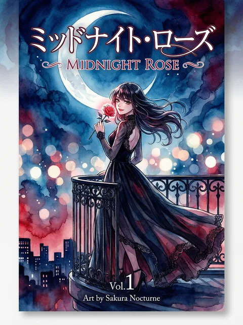 同人漫画 - 新作漫画《午夜玫瑰》封面